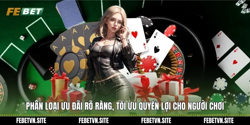 Phân loại ưu đãi rõ ràng, tối ưu quyền lợi cho người chơi
